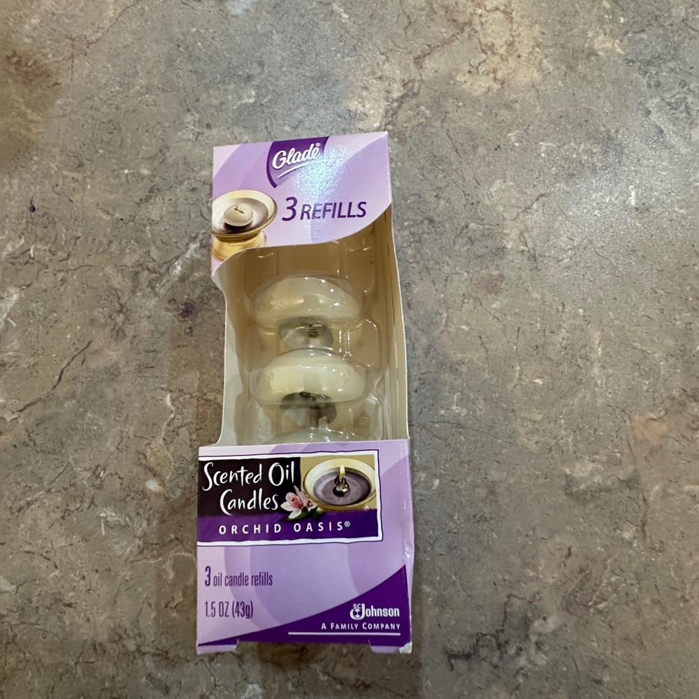 Glade Scented Oil Candles Refills Orchid Oasis 3 Pack Vintage 2006 Discontinued